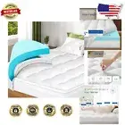 Dual Layer 3-Inch Cooling Gel Twin Memory Foam Mattress Topper with Pillow Top