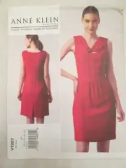 Vogue 1327 Anne Klein New York American Designer Dress Pattern 6-14 Lined Easy