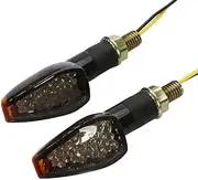 OSAN Motorcycle LED Turn Signals Indicators Blinkers Lights(Black Cover)