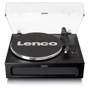 Lenco LS-430 Turntable/Record Player w/ 4 Built-In 15W/10W Speakers - Black