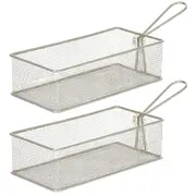2PK Davis & Waddell Taste Bistro Rectangular Serving Basket 21.5x10.5cm Metal