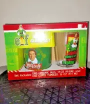 ELF Christmas Movie Mug & Glass cup Gift Set! WILL FERRELL THEMED!