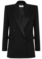 Saint Laurent Double-breasted Wool Blazer - Black - 40 (UK12 / M) 40 (UK12 / M)