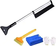 1 Set Telescopic Car Snow Brush and Ice Scraper Set Durable Ice Removal Tool for Cars Trucks and Suvs Lightweight Low Temperature Resistant Safe for Windshield Cleaning