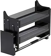 Pull-Down Cabinet Organizer - 2 Tier Kitchen Cabinet Pull-Down Shelves, Space Saving for Kitchen Appliances Lift Upper Cabinet Loading 15kg(564x280x550mm)