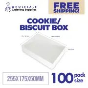 100x Cookie / Biscuit Box White 255x175x50mm Loyal Bakeware FREE SHIPPING