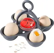 Esie Houzie Egg Timer for Boiling Eggs, Boiled Egg Timer That Goes in Water Indicate Hard Medium Soft Boiled Eggs, Color Changing Egg Cooker Timer with Egg Holder Kitchen Gadgets BPA Free (Red)
