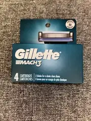 New Gillette Mach3 Men's Razor Blade Refill Cartridges - 4 Count/3 Blades
