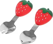 SWOOMEY Infant Feeder Fork Spoon Set Toddler Tableware Safe Materials for Boys and Girls