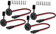 KONTONTY Port Connector 4 Set Solar Power Cable Flush Mountable Mounting Screws for Solar Panels Battery Chargers