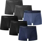 Bamboo Cool Bamboo Boxers Mens Anti Chafing Underwear Men Boxer Shorts Breathable Pants Trunks 6er Pack