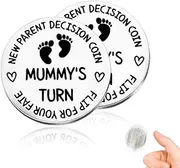 Gifts for birth, gifts for birth, baby gift, christening gift boy girl decision coin, christening gifts for girls boys, new parents gift to make a decision
