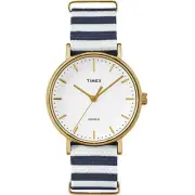Timex Women's Watch Weekender Fairfield Blue and White Nylon Strap TW2P91900