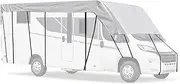 Travel Trailer Cover,Waterproof RV Car Cover | Portable Outdoor Supplies, Reusable Windscreen Sunshade for Motorhome, Trucks, Buses