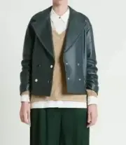 NEW Sass & Bide Leather Jacket The Rapture Forest Green Size 38 / 8 10 RRP$990