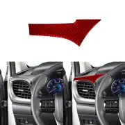 Red Carbon Fiber Above of Driver Side Vent Cover Trim For Toyota Hilux 2015-2021 (for: Toyota)