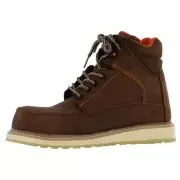 Mens Work Boots Steel Toe Chedron Leather Botas Trabajo Size 6, 6.5, 11, 11.5