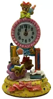 New 9”x5.5” Teddy Bears Reading w/ Cat & Toys Desk/Table/Desk/Wall/Shelf Cloak