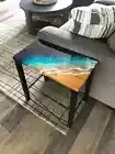 Console Table, Ocean Epoxy Resin Table, Epoxy Countertop Dining Table Side Table