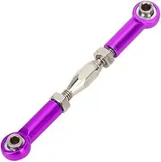 6Pcs Aluminum Alloy Adjustable Push Rods Turnbuckle Linkage Upgrade Accessories RC Car Models (Purple)