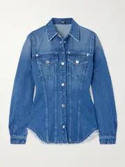[Versace] Versace - Frayed Denim Shirt - Blue - IT38 IT 38 Blue