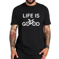 在飛比找蝦皮購物優惠-Life Is Good On A Bike T 恤 100