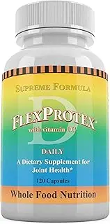 Daily Health, Flexprotex D 884mg Joint Muscle Support Natural Herbal Ingredients Turmeric Chondroitin Glucosamine Yucca Boswellia Hyaluronic Acid Ashwagandha D3 Magnesium Blend 1 Bottle 120 Capsules