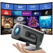 Mini Projector with WiFi and Bluetooth, 180°Adjustable Stand Smart Projector,...
