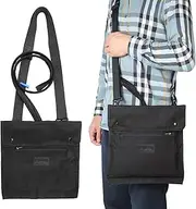SHENGXIN Urine Drainage Bag Holder Bag Cover with Zipper Pipe Sleeve & Adjustable Shoulder Strap (Black)