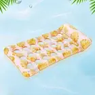 Inflatable Floating Bed with Headrest Swimming Pool Air Mattress for Lake Beach