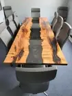 Black Epoxy River table, Wooden Table top, Resin table, Dining Table, Dine Tabl