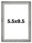 5.5x8.5 Frame Silver Picture Frame Photo Frame UV Acrylic Wood Certificate Frame