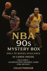 NBA 90s Mystery Box – 10 Cards | Guaranteed Graded Card | MJ/Kobe Chase Only 11