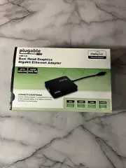 Plugable USB 3.0 dual head graphics gigabit ethernet adapter USB3-3900DHE