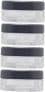 NULYLU Travel Powder Container Set 4pcs Mini Containers for Loose Powder Makeup Airtight Lid Compact Size for On-the-go