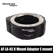 Monster Adapter LA-KE1 Auto Focus Lens Adapter for Pentax K-mount Lens to Sony E