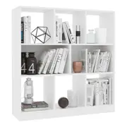 White Book Cabinet Bookcase Decorative DVD Display Shelf Storage Unit Bookshelf