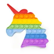 Rainbow Unicorn Push And Pop Toy
