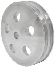 Aeroflow Power Steering Pulley Double Polished 5/8 ShAFt GM Saginaw - AF83-1004