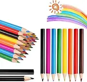 AUAUY Mini Colouring Pencil Packs, 10 Sets of 8 Wooden Colored Pencils for Children, Colouring Pencils for Kids Party Bag Fillers, Kids Birthday Gifts, Class Rewards, Student Drawing and Doodle