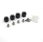 Modification Accessories Aluminum Hex Wheel Widening Adapter for 1/10 RC Crawler Car Axial Wraith 90048(Black)