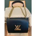 二手LV LOUIS VUITTON TWIST M55224 鏈條包 EPI皮 手提單 肩斜挎包 小號 黑色金扣