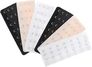[STOBOK] Sturdy Stainless Steel Bra Band Extenders 6 Pack Bra Hook Extensions Easy Attachment for Women's Bras