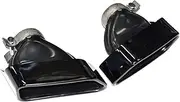 Compatible For BMW 5 Series F10 F18 535 2011-2017 Round Mouth Exhaust Tip Upgrade Square Port Black Muffler Tip Nozzle(Black)