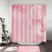 Pinkish Background Mandala Shower Curtain