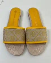 Tory Burch - T Monogram Espadrille Slide / Jacquard - Goldfinch - Size 7