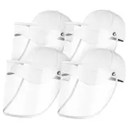 4X Outdoor Protection Hat Anti-Fog Pollution Dust Protective Cap Full Face HD Shield Cover Adult White LUZ-HatAdultWHTX4