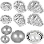 COHEALI 12pcs Bath Salt Ball Mold Mini Bath Molds Drain Bubble Maker Liquid Bath Mats Soap Kit Moulds Bath for Kits Soap Molds Foaming Bathroom Canal Jugs Silver Aluminum Alloy