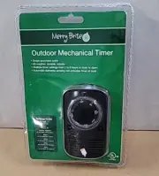 Merry Brite Outdoor Mechanical Timer, 2-8 hours or Dusk-Dawn, Single Outlet *New