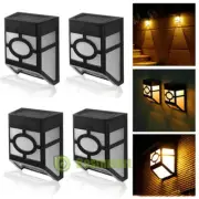 Waterproof Solar Wall Mount LED Light Outdoor Garden Path Fence Stairs Lamp LOT